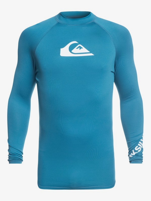 quiksilver, All Time Long Sleeve UPF 50 Rashguard, SOUTHERN OCEAN (bpb0) 0 All Time Long Sleeve UPF 50 Rashguard Blue EQYWR03137 Quiksilver