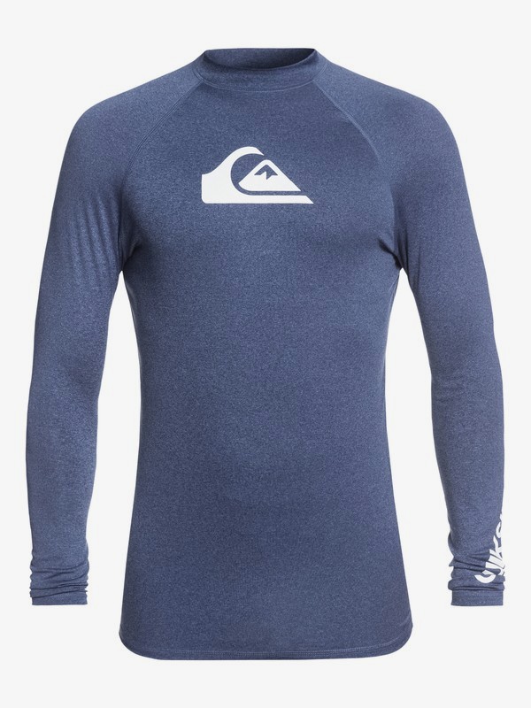 quiksilver, All Time Long Sleeve UPF 50 Rashguard, NAVY BLAZER HEATHER (byjh) 0 All Time Long Sleeve UPF 50 Rashguard Blue EQYWR03137 Quiksilver