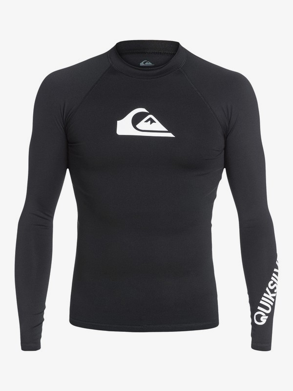 quiksilver, All Time Long Sleeve UPF 50 Rashguard, BLACK (kvj0) 0 All Time Long Sleeve UPF 50 Rashguard Black EQYWR03137 Quiksilver