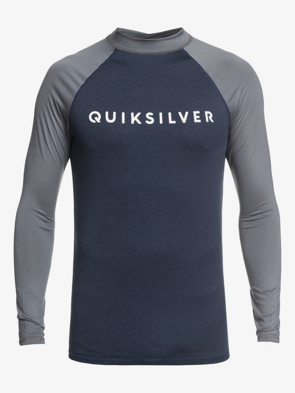 quiksilver, Always There Long Sleeve UPF 50 Rashguard, MOONLIT OCEAN HEATHER (bykh) 0 Always There Long Sleeve UPF 50 Rashguard Blue EQYWR03143 Quiksilver