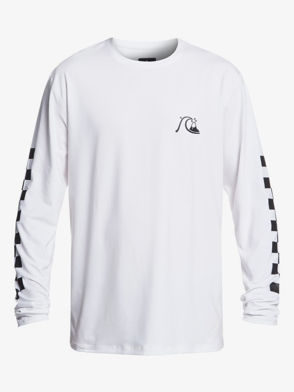 quiksilver, Turbo Long Sleeve UPF 50 Surf Tee, WHITE (wbb0) 0 Turbo Long Sleeve UPF 50 Surf Tee White EQYWR03152 Quiksilver