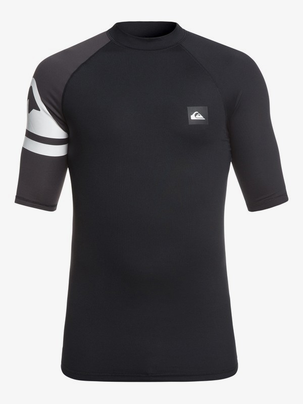quiksilver, Active - Licra de Manga Corta con Protección Solar UPF 50 para Hombre, BLACK (kvj0) 0 Active - Licra de Manga Corta con Protección Solar UPF 50 para Hombre Negro EQYWR03154 Quiksilver