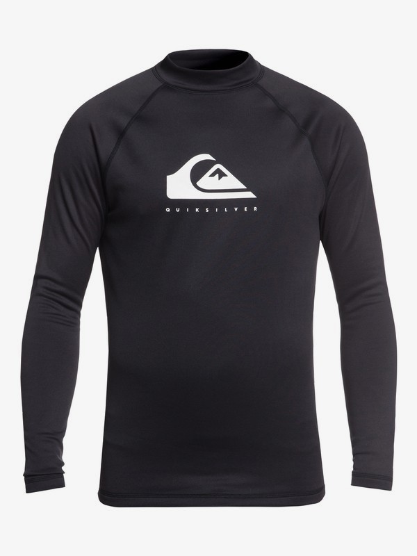quiksilver, Heater - Long Sleeve UPF 50 Rash Vest for Men, BLACK (kvj0) 0 Heater - Long Sleeve UPF 50 Rash Vest for Men Black EQYWR03156 Quiksilver