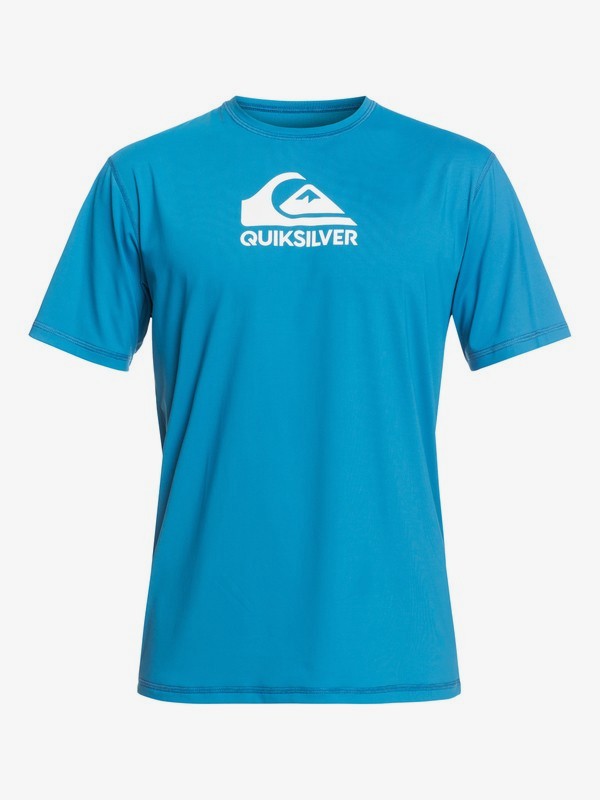 quiksilver, Solid Streak Short Sleeve UPF 50 Surf Tee, FJORD BLUE (bpj0) 0 Solid Streak Short Sleeve UPF 50 Surf Tee Blue EQYWR03159 Quiksilver