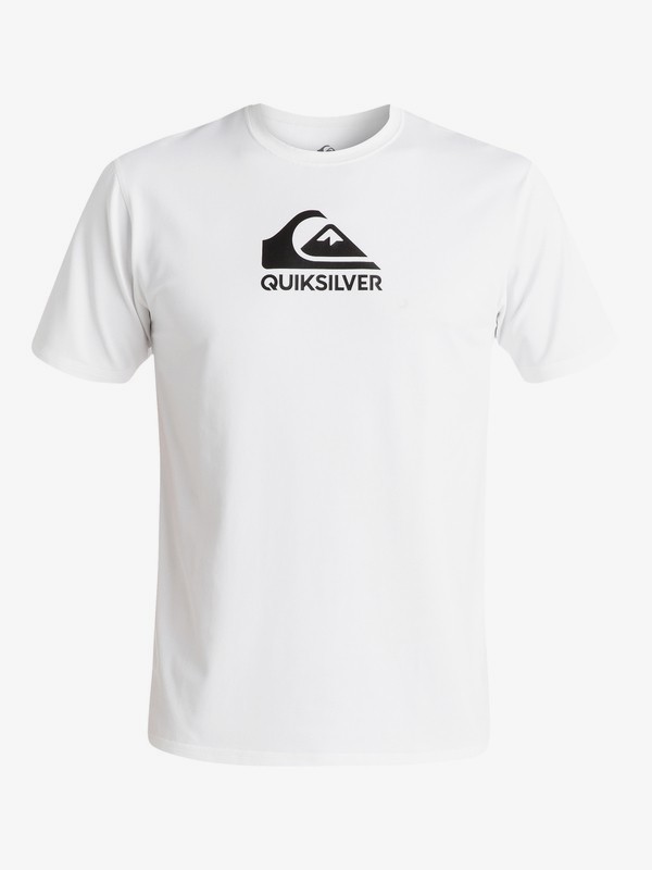 quiksilver, Solid Streak Short Sleeve UPF 50 Surf Tee, WHITE (wbb0) 0 Solid Streak Short Sleeve UPF 50 Surf Tee White EQYWR03159 Quiksilver