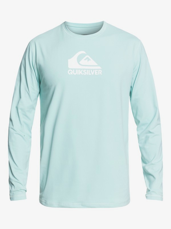 quiksilver, Solid Streak Long Sleeve UPF 50 Surf Tee, PASTEL TURQUOISE (bfq0) 0 Solid Streak Long Sleeve UPF 50 Surf Tee Blue EQYWR03160 Quiksilver