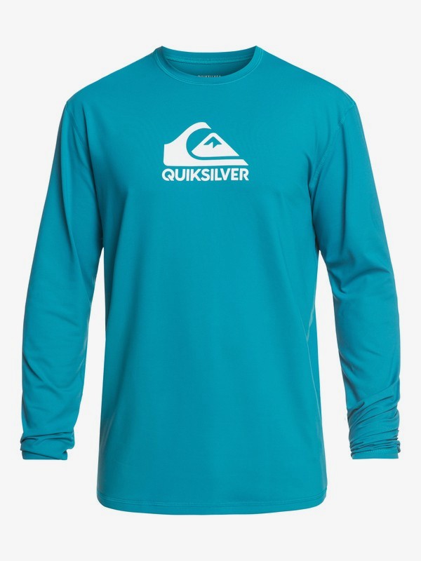 quiksilver, Solid Streak Long Sleeve UPF 50 Surf Tee, SOUTHERN OCEAN (bpb0) 0 Solid Streak Long Sleeve UPF 50 Surf Tee Blue EQYWR03160 Quiksilver