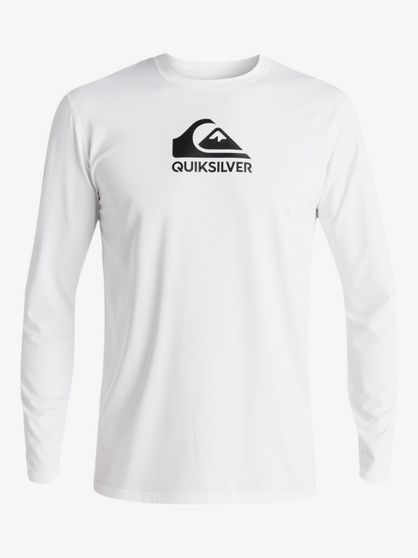 quiksilver, Solid Streak Long Sleeve UPF 50 Surf Tee, WHITE (wbb0) 0 Solid Streak Long Sleeve UPF 50 Surf Tee White EQYWR03160 Quiksilver