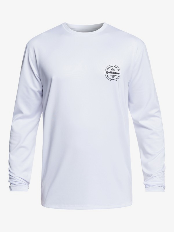 quiksilver, King Tide Long Sleeve UPF 50 Surf Tee, WHITE (wbb0) 0 King Tide Long Sleeve UPF 50 Surf Tee White EQYWR03163 Quiksilver