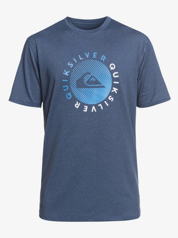 quiksilver, Razors Short Sleeve UPF 50 Surf Tee, DARK DENIM HEATHER (brqh) 0 Razors Short Sleeve UPF 50 Surf Tee Blue EQYWR03166 Quiksilver