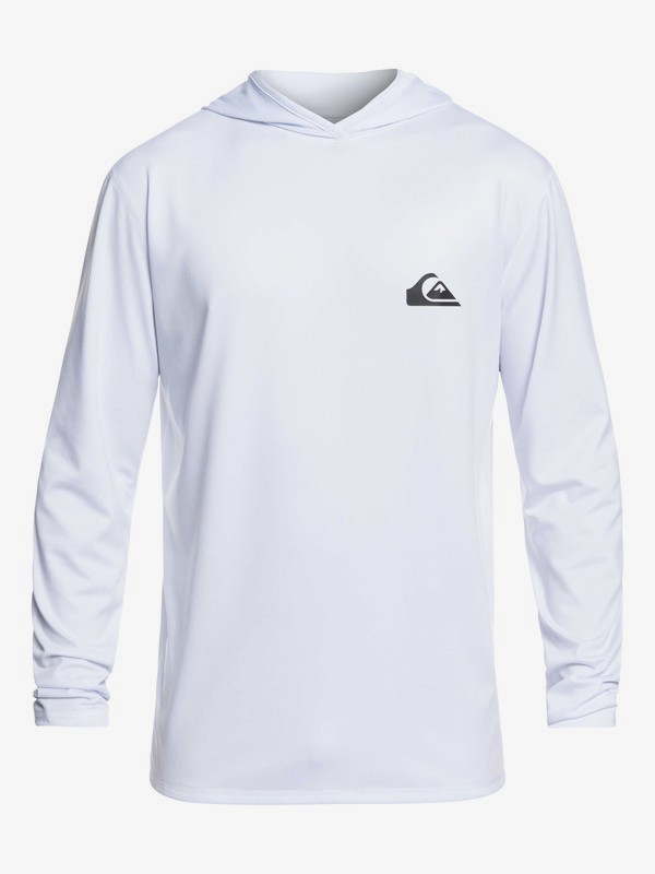 quiksilver, Dredge Long Sleeve UPF 50 Hooded Surf Tee, WHITE (wbb0) 0 Dredge Long Sleeve UPF 50 Hooded Surf Tee White EQYWR03167 Quiksilver