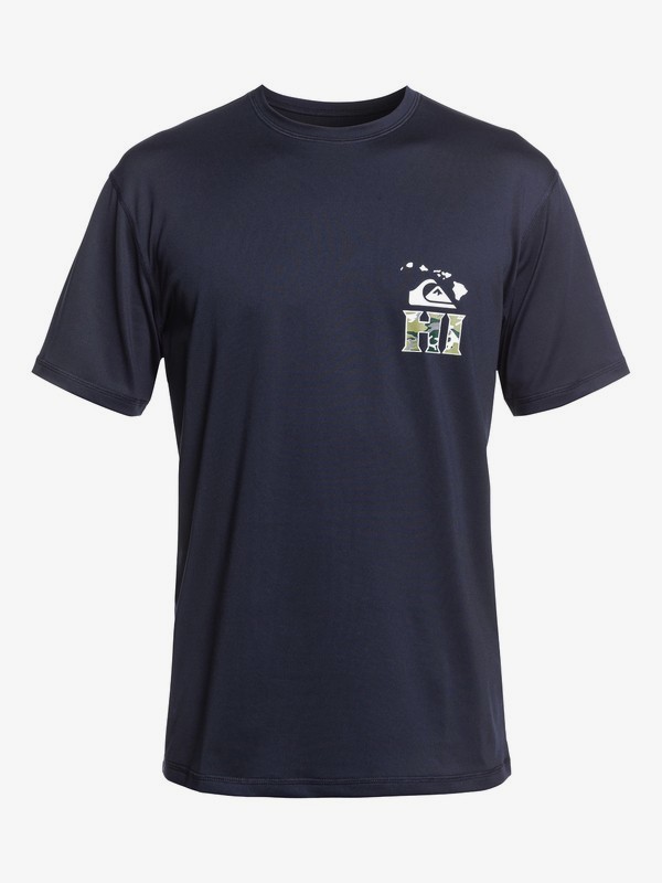 quiksilver, Hawaii Serious Short Sleeve UPF 50 Surf Tee, NAVY BLAZER (byj0) 0 Hawaii Serious Short Sleeve UPF 50 Surf Tee Blue EQYWR03199 Quiksilver