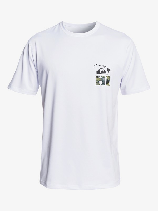 quiksilver, Hawaii Serious Short Sleeve UPF 50 Surf Tee, WHITE (wbb0) 0 Hawaii Serious Short Sleeve UPF 50 Surf Tee White EQYWR03199 Quiksilver