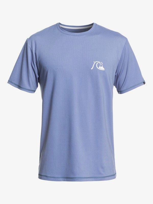quiksilver, Bubble Logo Short Sleeve UPF 50 Rashguard, QUIET HARBOR (blm0) 0 Bubble Logo Short Sleeve UPF 50 Rashguard Blue EQYWR03201 Quiksilver
