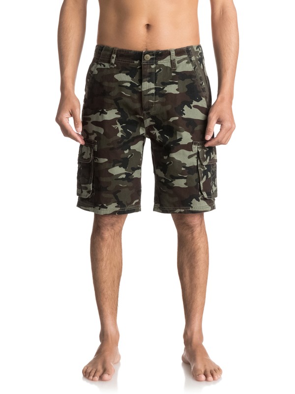 quiksilver, Everyday Deluxe Cargo Shorts, CAMO DELUXE (gpb6) 0 Everyday Deluxe Cargo Shorts Green EQYWS03454 Quiksilver
