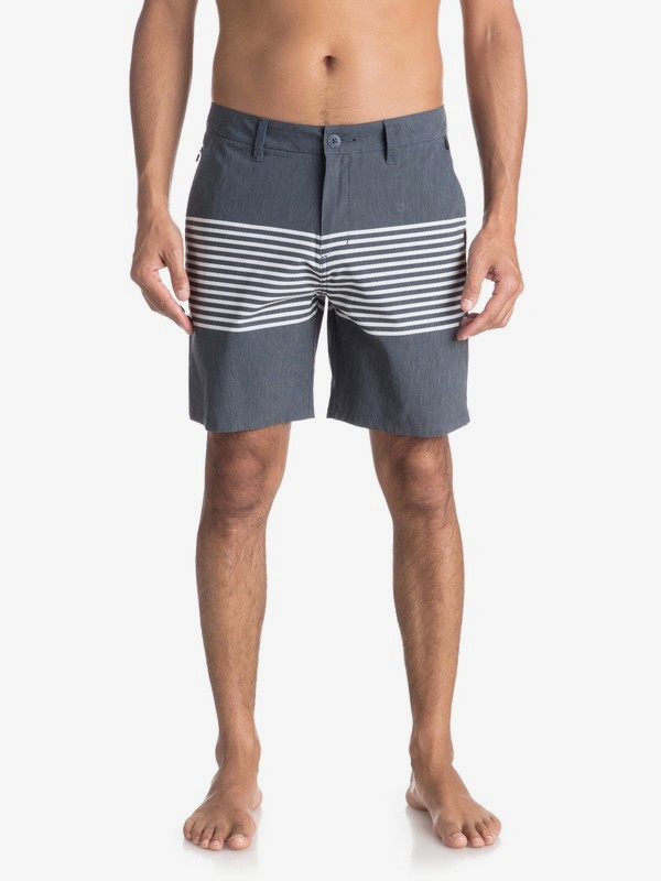 quiksilver, Echo Stripe 18" - Amphibian Board Shorts for Men, NAVY BLAZER (byj6) 0 Echo Stripe 18" - Amphibian Board Shorts for Men Blue EQYWS03498 Quiksilver