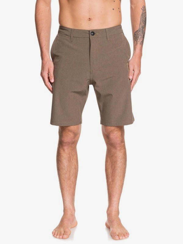 quiksilver, Union Heather 20" Amphibian Boardshorts, CROCODILE (crn0) 0 Union Heather 20" Amphibian Boardshorts Brown EQYWS03583 Quiksilver