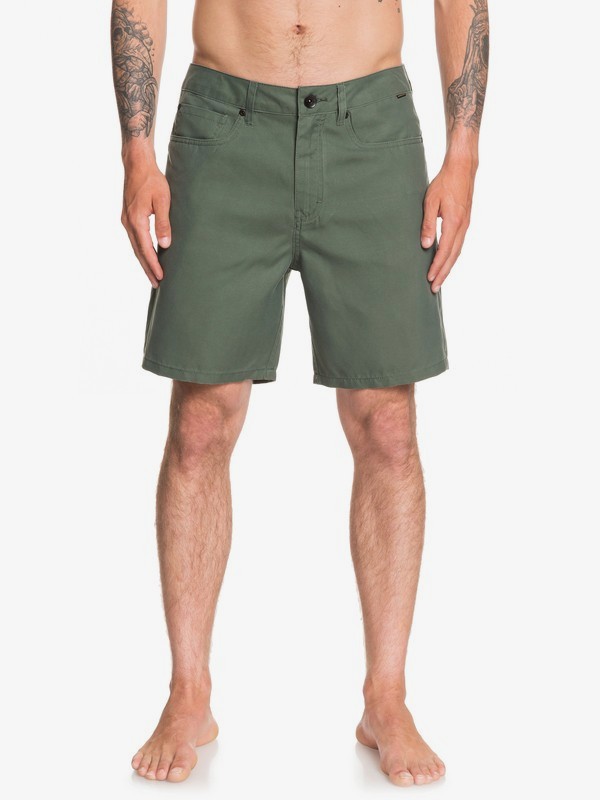 quiksilver, Nelson Surfwash 18" - Boardshort Anfibio para Hombre, THYME (cqy0) 0 Nelson Surfwash 18" - Boardshort Anfibio para Hombre Marron EQYWS03590 Quiksilver