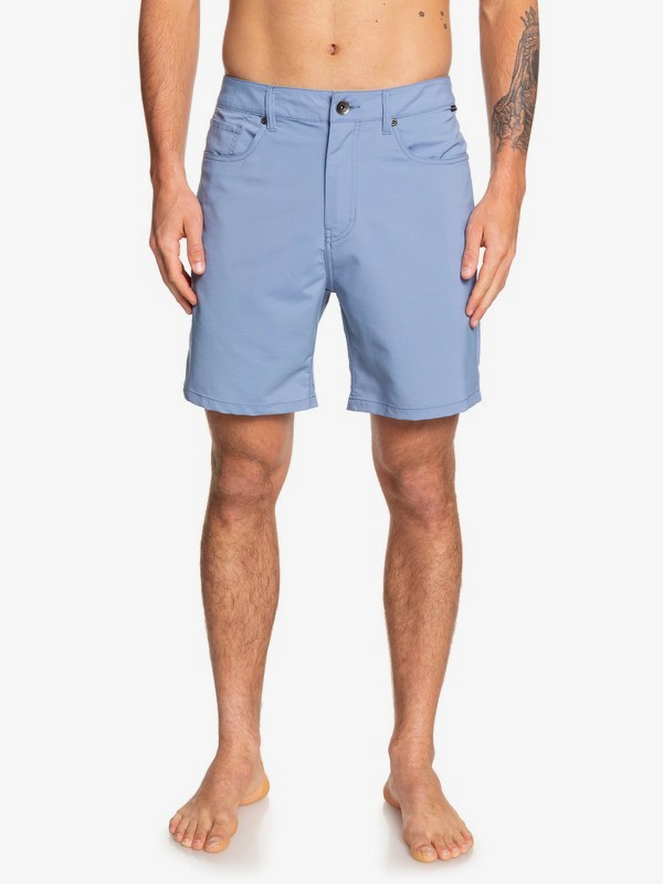 quiksilver, Nelson 18" - Amphibian Board Shorts for Men, STONE WASH (bkj0) 0 Nelson 18" - Amphibian Board Shorts for Men Blue EQYWS03592 Quiksilver