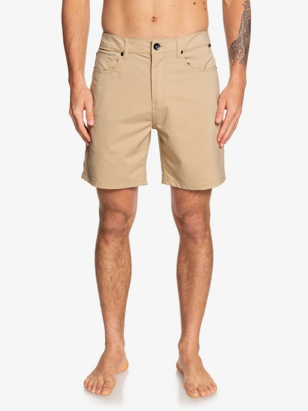 quiksilver, Бордшорты Amphibian Nelson 18", PLAGE (ckk0) 0 Бордшорты Amphibian Nelson 18" Коричневый EQYWS03592 Quiksilver