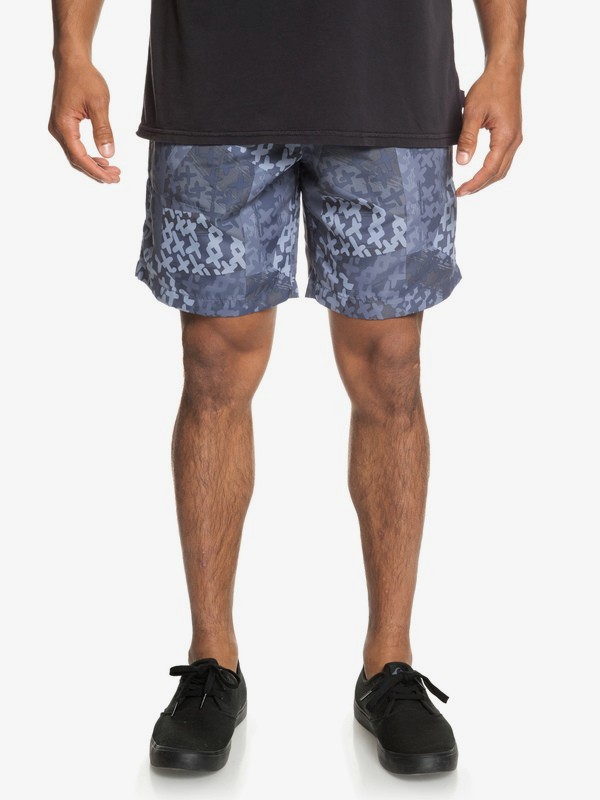 quiksilver, Originals - Short Elástico para Hombre, STONE WASH CROSSTOWN (bkj6) 0 Originals - Short Elástico para Hombre Azul EQYWS03596 Quiksilver