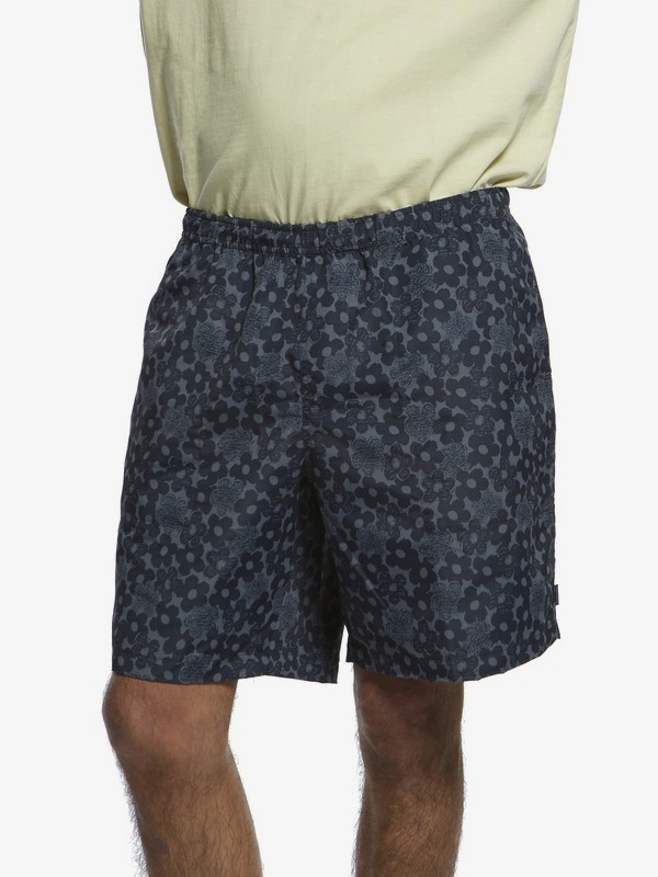 quiksilver, Originals Allover 18" Elasticated Shorts, TARMAC SUNDAY MORNING (kvj6) 0 Originals Allover 18" Elasticated Shorts Black EQYWS03606 Quiksilver