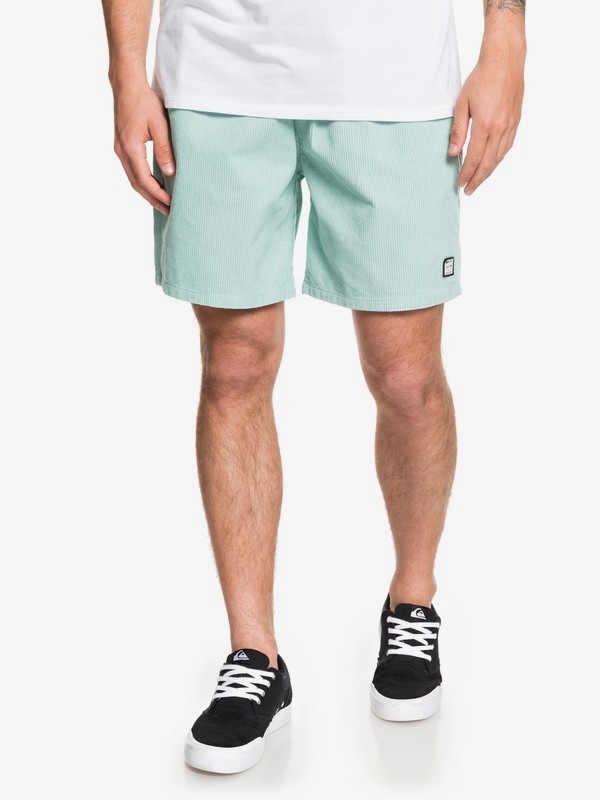 quiksilver, Wax Out 18" Elasticized Corduroy Shorts, PASTEL TURQUOISE (bfq0) 0 Wax Out 18" Elasticized Corduroy Shorts Blue EQYWS03608 Quiksilver