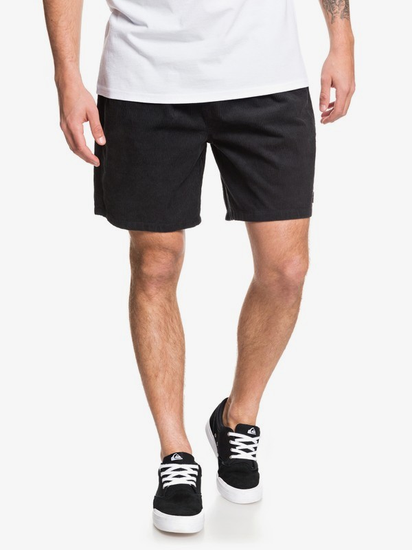 quiksilver, Wax Out 18" Elasticized Corduroy Shorts, TARMAC (kta0) 0 Wax Out 18" Elasticized Corduroy Shorts Black EQYWS03608 Quiksilver