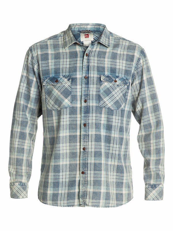 quiksilver, Tang Long Sleeve Flannel Shirt, TANG WASHED NAVY (brq1) 0 Tang Long Sleeve Flannel Shirt EQYWT03011 Quiksilver