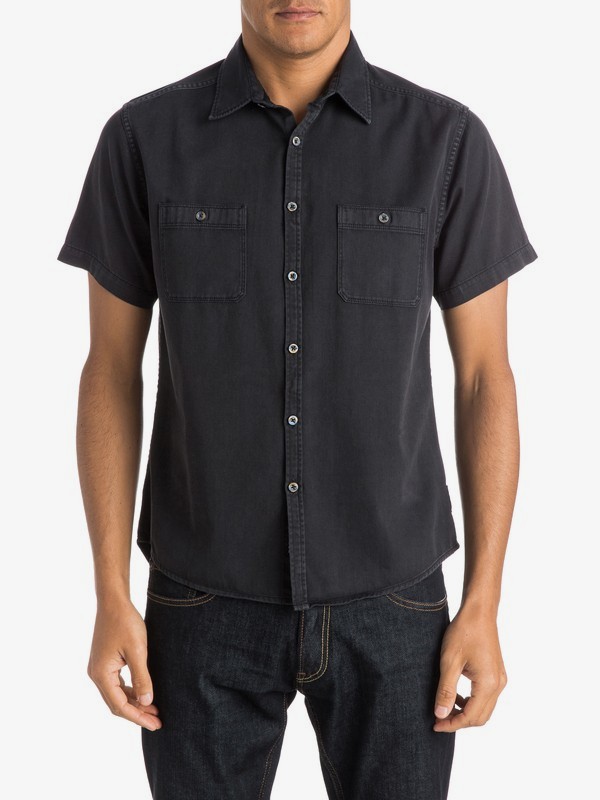quiksilver, The Bite Back Short Sleeve Shirt, ANTHRACITE (kvj0) 0 The Bite Back Short Sleeve Shirt EQYWT03280 Quiksilver