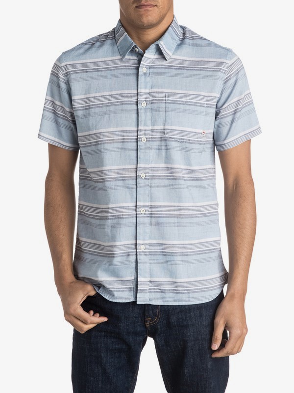 quiksilver, The Aventail Short Sleeve Shirt, THE AVENTAIL CAPTAIN BLUE (bme3) 0 The Aventail Short Sleeve Shirt EQYWT03377 Quiksilver