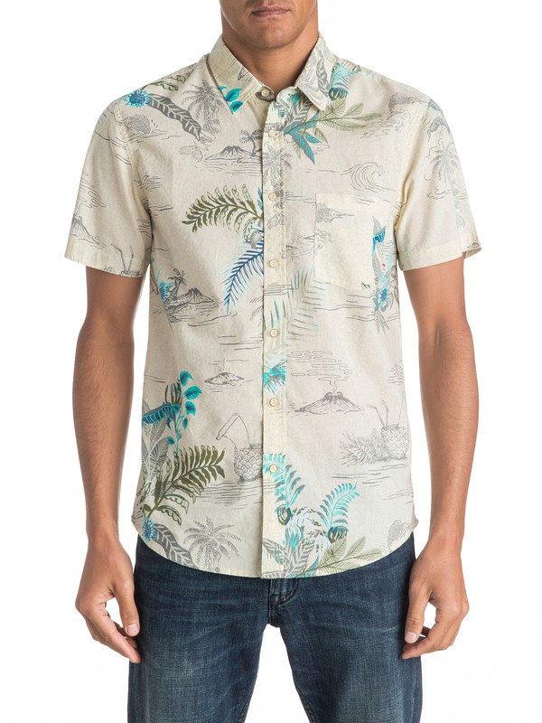 quiksilver, Channels Bruz - Short Sleeve Shirt, BIRCH CHANNELS BRUZ (wdw6) 0 Channels Bruz - Short Sleeve Shirt EQYWT03447 Quiksilver