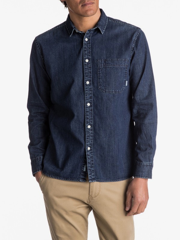 quiksilver, Denim Sula - Chemise à manches longues pour Homme, MID INDIGO (bqk0) 0 Denim Sula - Chemise à manches longues pour Homme Bleu EQYWT03553 Quiksilver