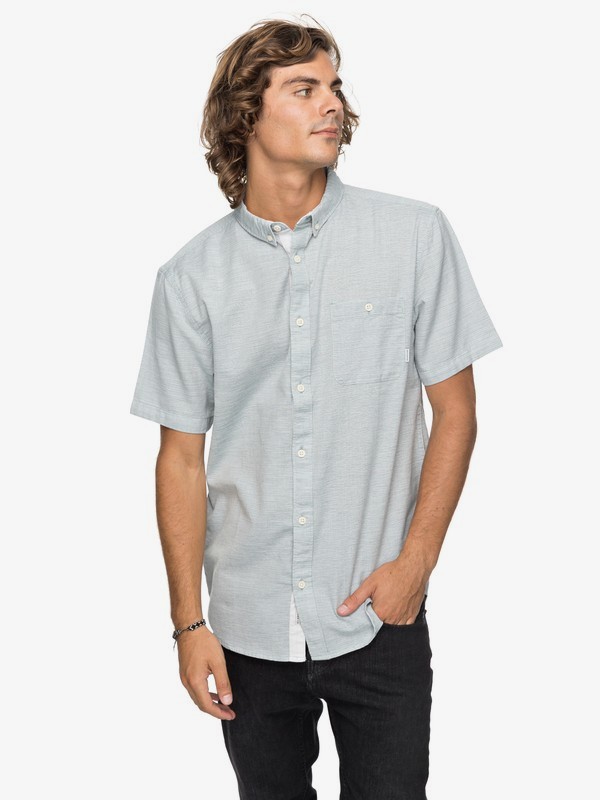 quiksilver, Waterfalls Update Short Sleeve Shirt, MALLARD GREEN (gqn0) 0 Waterfalls Update Short Sleeve Shirt Green EQYWT03629 Quiksilver