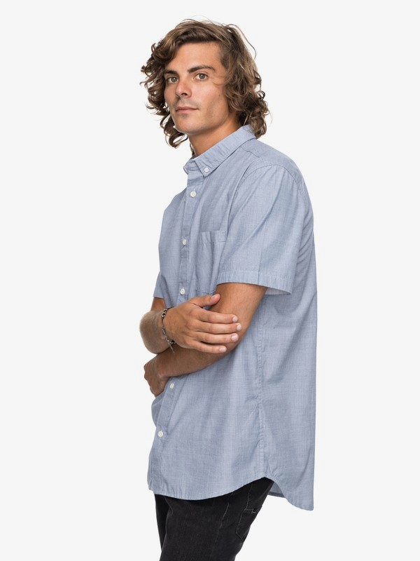 quiksilver, Valley Groove Short Sleeve Shirt, VINTAGE INDIGO (byl0) 0 Valley Groove Short Sleeve Shirt Blue EQYWT03631 Quiksilver