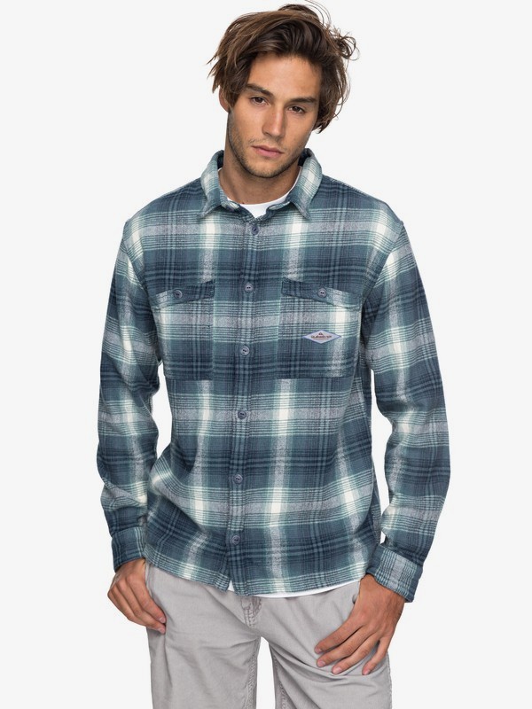 quiksilver, Malako Beach Flannel Shirt, VINTAGE INDIGO MAD WAX (byl1) 0 Malako Beach Flannel Shirt EQYWT03637 Quiksilver
