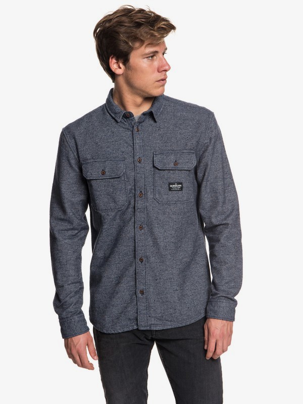 quiksilver, Riku Rock - Long Sleeve Shirt for Men, BLUE NIGHTS (btk0) 0 Riku Rock - Long Sleeve Shirt for Men Blue EQYWT03696 Quiksilver
