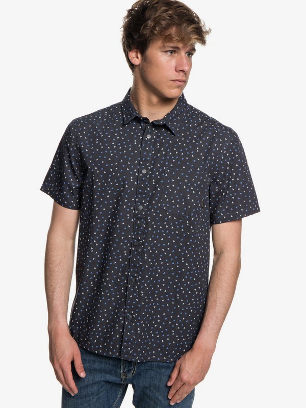quiksilver, Hibashii Short Sleeve Shirt, TARMAC PRINTED TRIANGLE (kta6) 0 Hibashii Short Sleeve Shirt Black EQYWT03706 Quiksilver