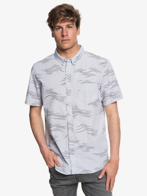 quiksilver, Valley Groove Short Sleeve Shirt, SLEET VALLEY GROVE (szp6) 0 Valley Groove Short Sleeve Shirt Grey EQYWT03714 Quiksilver