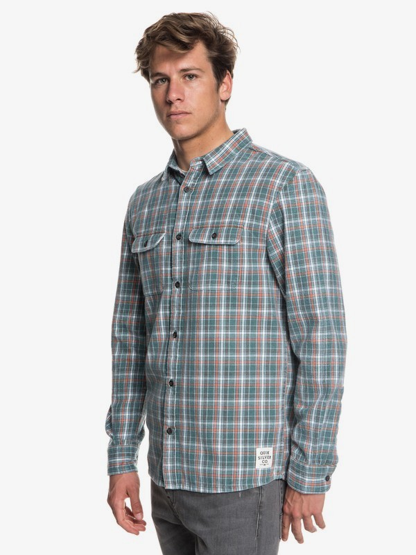 quiksilver, Fuji Tang Long Sleeve Shirt, DARK FOREST TANG (bpg1) 0 Fuji Tang Long Sleeve Shirt Blue EQYWT03718 Quiksilver