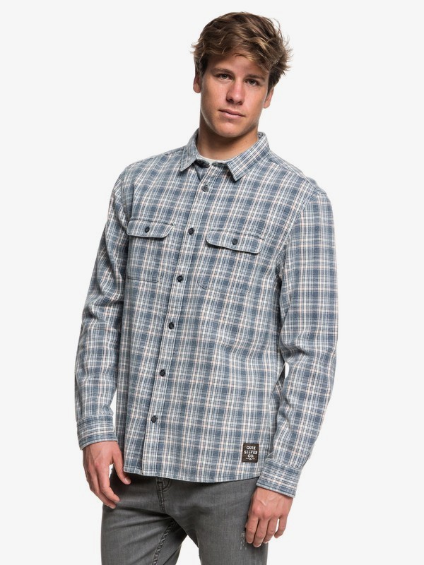 quiksilver, Fuji Tang Long Sleeve Shirt, IRON GATE TANG (kzm1) 0 Fuji Tang Long Sleeve Shirt Black EQYWT03718 Quiksilver