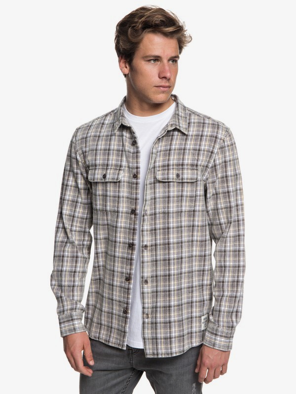 quiksilver, Fuji Tang Long Sleeve Shirt, FALCON TANG (szg1) 0 Fuji Tang Long Sleeve Shirt Grey EQYWT03718 Quiksilver