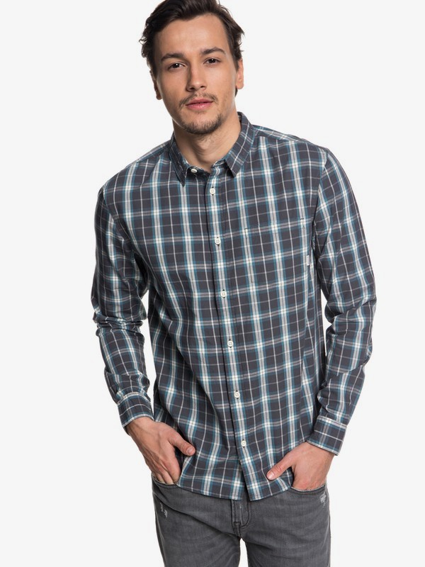 quiksilver, Everyday Check - Chemise à manches longues pour Homme, TAPESTRY EVERYDAY LS CHECK (bph1) 0 Everyday Check - Chemise à manches longues pour Homme Bleu EQYWT03722 Quiksilver