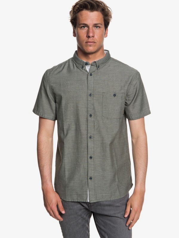 quiksilver, Camisa Manga Corta Waterfalls, THYME (cqy0) 0 Camisa Manga Corta Waterfalls Marrón EQYWT03723 Quiksilver