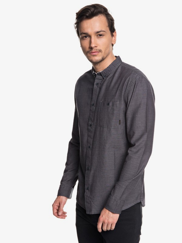 quiksilver, Waterfalls Long Sleeve Shirt, TARMAC (kta0) 0 Waterfalls Long Sleeve Shirt Black EQYWT03725 Quiksilver