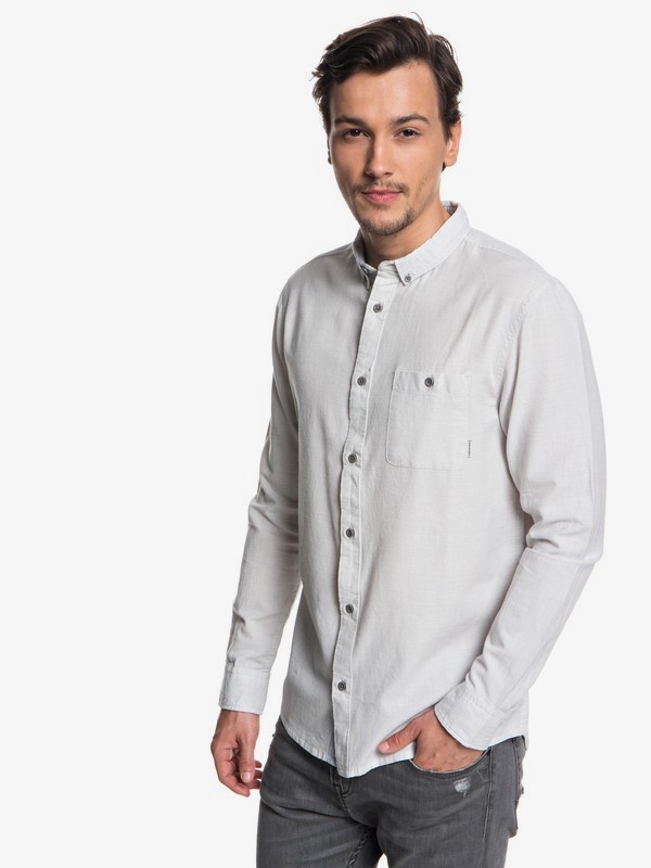 quiksilver, Waterfalls Long Sleeve Shirt, SLEET (szp0) 0 Waterfalls Long Sleeve Shirt Grey EQYWT03725 Quiksilver