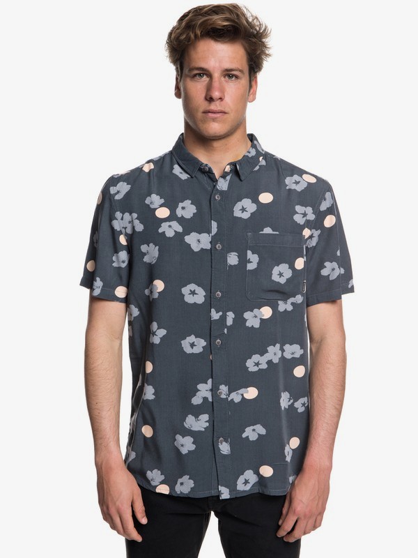 quiksilver, Variable Short Sleeve Shirt, IRON GATE CHERRY POP VARIABLE (kzm6) 0 Variable Short Sleeve Shirt Black EQYWT03727 Quiksilver
