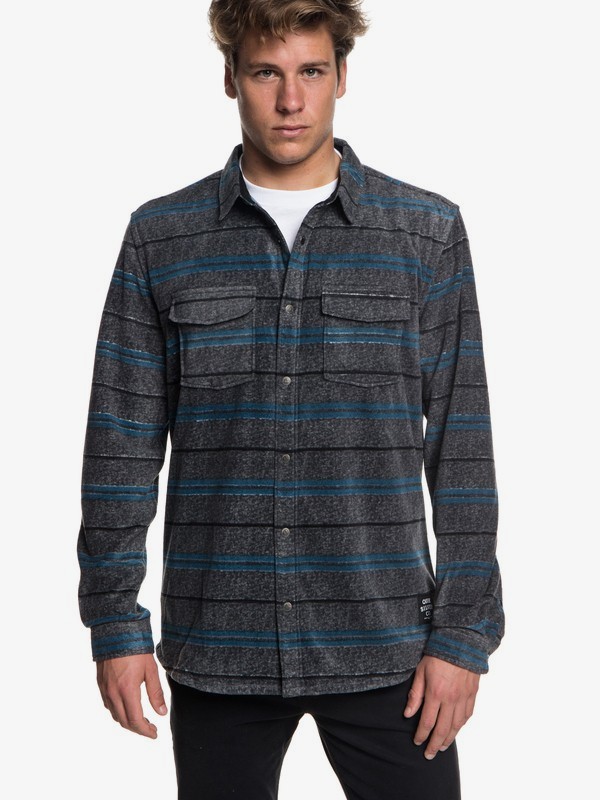 quiksilver, Surf Days - Chemise à manches longues pour Homme, DGH SURF DAYS STRIPE (krp3) 0 Surf Days - Chemise à manches longues pour Homme Noir EQYWT03731 Quiksilver