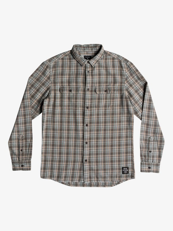 quiksilver, Fuji Tang Long Sleeve Shirt, FALCON TANG CHECK (szg1) 0 Fuji Tang Long Sleeve Shirt Grey EQYWT03746 Quiksilver