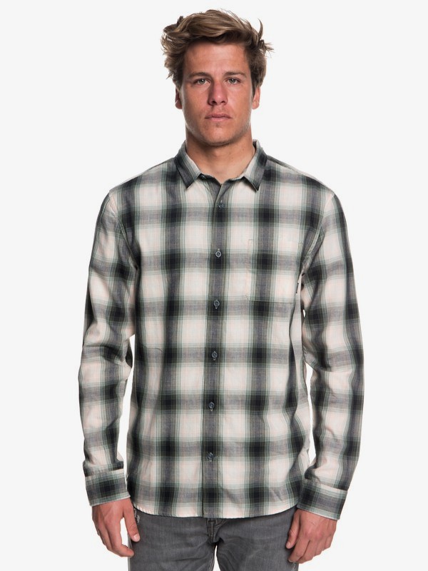 quiksilver, Kyoto Color Long Sleeve Shirt, THYME HOMBRE (cqy1) 0 Kyoto Color Long Sleeve Shirt Brown EQYWT03748 Quiksilver